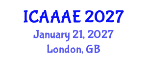 International Conference on Aeronautical and Aerospace Engineering (ICAAAE) January 21, 2027 - London, United Kingdom