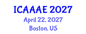 International Conference on Aeronautical and Aerospace Engineering (ICAAAE) April 22, 2027 - Boston, United States