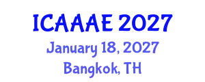 International Conference on Aeronautical and Aerospace Engineering (ICAAAE) January 18, 2027 - Bangkok, Thailand