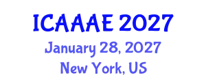 International Conference on Aeronautical and Aerospace Engineering (ICAAAE) January 28, 2027 - New York, United States