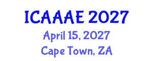 International Conference on Aeronautical and Aerospace Engineering (ICAAAE) April 15, 2027 - Cape Town, South Africa