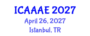 International Conference on Aeronautical and Aerospace Engineering (ICAAAE) April 26, 2027 - Istanbul, Turkey