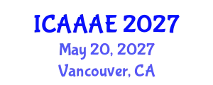 International Conference on Aeronautical and Aerospace Engineering (ICAAAE) May 20, 2027 - Vancouver, Canada