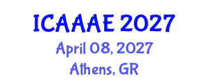 International Conference on Aeronautical and Aerospace Engineering (ICAAAE) April 08, 2027 - Athens, Greece