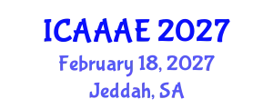 International Conference on Aeronautical and Aerospace Engineering (ICAAAE) February 18, 2027 - Jeddah, Saudi Arabia