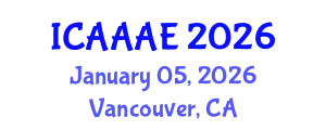 International Conference on Aeronautical and Aerospace Engineering (ICAAAE) January 05, 2026 - Vancouver, Canada