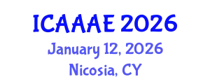 International Conference on Aeronautical and Aerospace Engineering (ICAAAE) January 12, 2026 - Nicosia, Cyprus