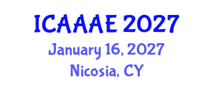 International Conference on Aeronautical and Aerospace Engineering (ICAAAE) January 16, 2027 - Nicosia, Cyprus