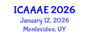 International Conference on Aeronautical and Aerospace Engineering (ICAAAE) January 12, 2026 - Montevideo, Uruguay