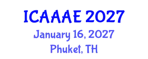 International Conference on Aeronautical and Aerospace Engineering (ICAAAE) January 16, 2027 - Phuket, Thailand