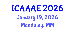 International Conference on Aeronautical and Aerospace Engineering (ICAAAE) January 19, 2026 - Mandalay, Myanmar