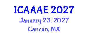 International Conference on Aeronautical and Aerospace Engineering (ICAAAE) January 23, 2027 - Cancún, Mexico