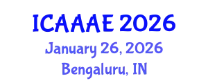 International Conference on Aeronautical and Aerospace Engineering (ICAAAE) January 26, 2026 - Bengaluru, India