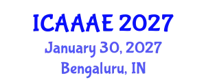 International Conference on Aeronautical and Aerospace Engineering (ICAAAE) January 30, 2027 - Bengaluru, India