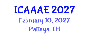 International Conference on Aeronautical and Aerospace Engineering (ICAAAE) February 10, 2027 - Pattaya, Thailand
