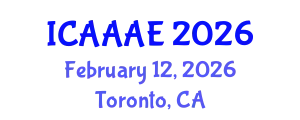 International Conference on Aeronautical and Aerospace Engineering (ICAAAE) February 12, 2026 - Toronto, Canada