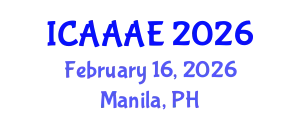 International Conference on Aeronautical and Aerospace Engineering (ICAAAE) February 16, 2026 - Manila, Philippines