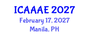 International Conference on Aeronautical and Aerospace Engineering (ICAAAE) February 17, 2027 - Manila, Philippines