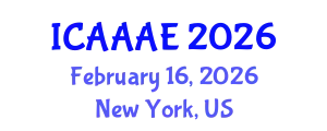 International Conference on Aeronautical and Aerospace Engineering (ICAAAE) February 16, 2026 - New York, United States
