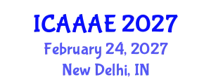 International Conference on Aeronautical and Aerospace Engineering (ICAAAE) February 24, 2027 - New Delhi, India