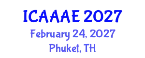 International Conference on Aeronautical and Aerospace Engineering (ICAAAE) February 24, 2027 - Phuket, Thailand