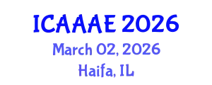 International Conference on Aeronautical and Aerospace Engineering (ICAAAE) March 02, 2026 - Haifa, Israel