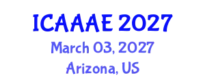 International Conference on Aeronautical and Aerospace Engineering (ICAAAE) March 03, 2027 - Arizona, United States