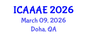 International Conference on Aeronautical and Aerospace Engineering (ICAAAE) March 09, 2026 - Doha, Qatar