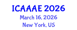 International Conference on Aeronautical and Aerospace Engineering (ICAAAE) March 16, 2026 - New York, United States