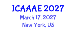 International Conference on Aeronautical and Aerospace Engineering (ICAAAE) March 17, 2027 - New York, United States