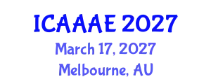 International Conference on Aeronautical and Aerospace Engineering (ICAAAE) March 17, 2027 - Melbourne, Australia