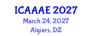 International Conference on Aeronautical and Aerospace Engineering (ICAAAE) March 24, 2027 - Algiers, Algeria