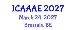 International Conference on Aeronautical and Aerospace Engineering (ICAAAE) March 24, 2027 - Brussels, Belgium