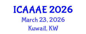 International Conference on Aeronautical and Aerospace Engineering (ICAAAE) March 23, 2026 - Kuwait, Kuwait