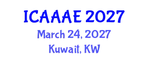 International Conference on Aeronautical and Aerospace Engineering (ICAAAE) March 24, 2027 - Kuwait, Kuwait