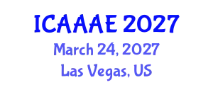 International Conference on Aeronautical and Aerospace Engineering (ICAAAE) March 24, 2027 - Las Vegas, United States