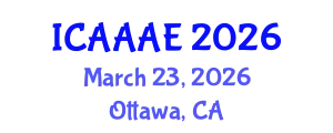 International Conference on Aeronautical and Aerospace Engineering (ICAAAE) March 23, 2026 - Ottawa, Canada