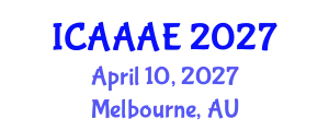 International Conference on Aeronautical and Aerospace Engineering (ICAAAE) April 10, 2027 - Melbourne, Australia