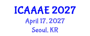 International Conference on Aeronautical and Aerospace Engineering (ICAAAE) April 17, 2027 - Seoul, Republic of Korea