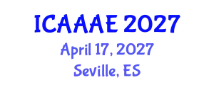 International Conference on Aeronautical and Aerospace Engineering (ICAAAE) April 17, 2027 - Seville, Spain