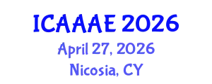 International Conference on Aeronautical and Aerospace Engineering (ICAAAE) April 27, 2026 - Nicosia, Cyprus