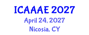 International Conference on Aeronautical and Aerospace Engineering (ICAAAE) April 24, 2027 - Nicosia, Cyprus