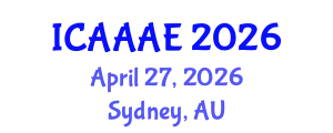 International Conference on Aeronautical and Aerospace Engineering (ICAAAE) April 27, 2026 - Sydney, Australia