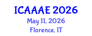 International Conference on Aeronautical and Aerospace Engineering (ICAAAE) May 11, 2026 - Florence, Italy