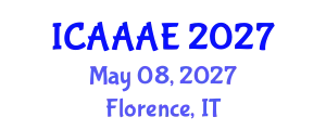 International Conference on Aeronautical and Aerospace Engineering (ICAAAE) May 08, 2027 - Florence, Italy