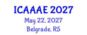 International Conference on Aeronautical and Aerospace Engineering (ICAAAE) May 22, 2027 - Belgrade, Serbia