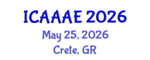 International Conference on Aeronautical and Aerospace Engineering (ICAAAE) May 25, 2026 - Crete, Greece