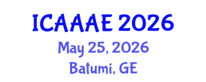 International Conference on Aeronautical and Aerospace Engineering (ICAAAE) May 25, 2026 - Batumi, Georgia