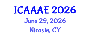 International Conference on Aeronautical and Aerospace Engineering (ICAAAE) June 29, 2026 - Nicosia, Cyprus
