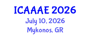 International Conference on Aeronautical and Aerospace Engineering (ICAAAE) July 10, 2026 - Mykonos, Greece